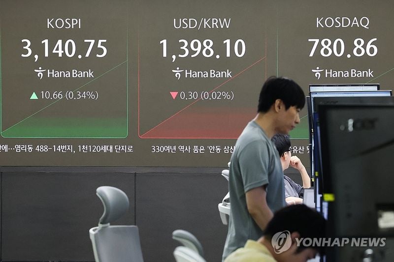 코스피 3,141.74 상승 마감…4거래일 만에 반등
