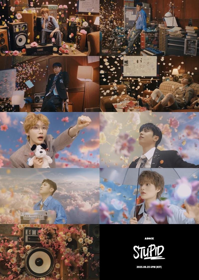 “꽃처럼 터진 내면의 외침”…AB6IX, ‘STUPID’ 뮤직비디오 티저로 컴백 기대감→시각적 몰입 유발