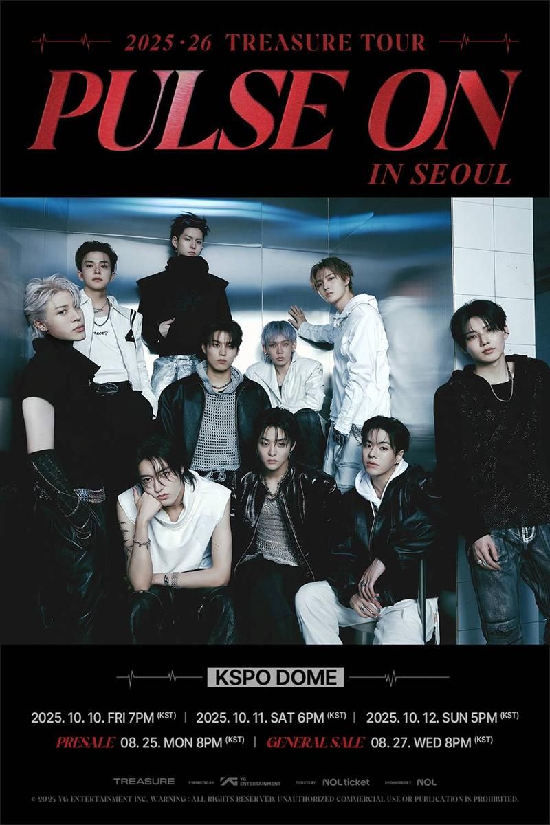 “트레저, 강렬해진 아우라로 돌아온다”…‘PULSE ON’ 서울 콘서트→팬심 달군 무대 예고