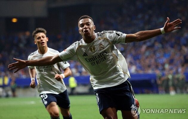 “음바페 멀티골 폭발”…레알 마드리드, 오비에도 3-0 완파 2연승 / 연합뉴스