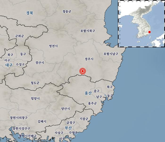 경북 경주 남남서쪽서 규모 2.2 지진 발생…피해는 없어 / 기상청