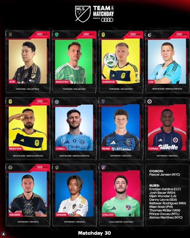 “프리킥 데뷔골 작렬”…손흥민, 2주 연속 MLS 베스트 11 진입 / 연합뉴스