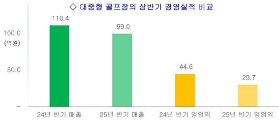 “상반기 영업이익 34% 감소”…국내 골프장, 경기침체 속 수익성 둔화 / 연합뉴스