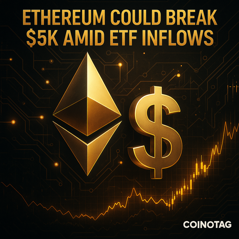 이더리움, ETF 자금 유입 속 5천 달러 돌파 가능성