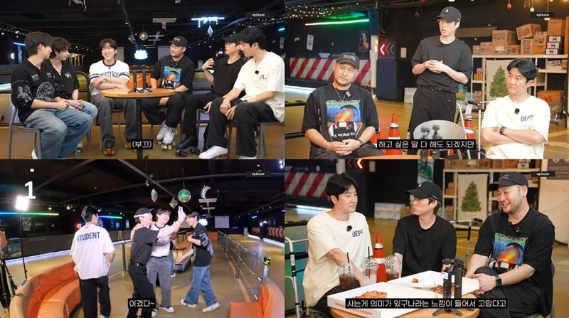 “에픽하이·스트레이키즈, 세대 뛰어넘은 팀워크”…‘에픽카세’서 유쾌한 선후배 케미→동료애까지 / 에픽하이 공식 유튜브 채널 영상 캡처