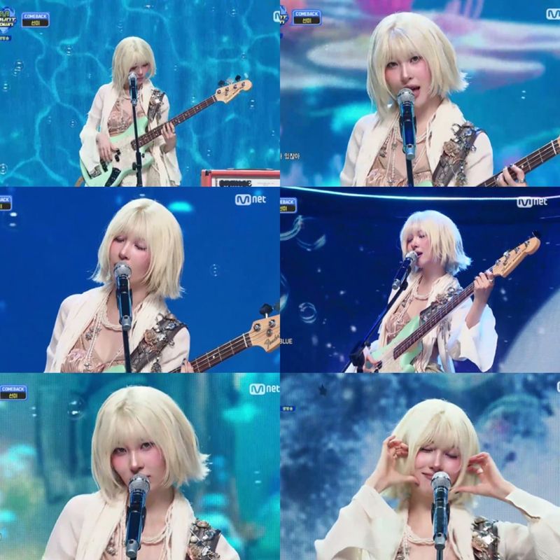 “파격적 금발로 시선 압도”…선미, ‘엠카운트다운’서 ‘BLUE!’ 첫 무대→새로운 콘셉트 기대 높였다