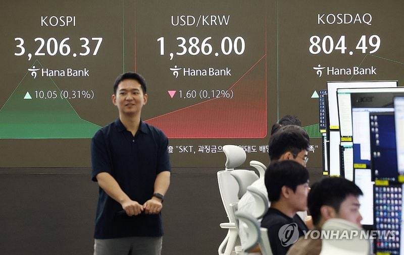 코스피 3,200선 회복…미국 증시 강세에 코스닥 800 돌파
