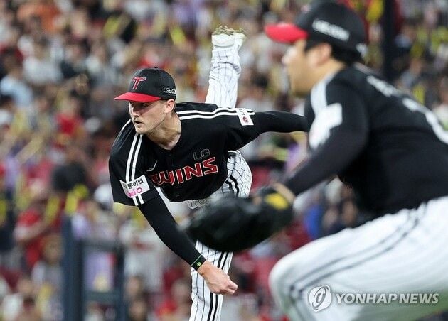 “4승·평균자책점 0.36”…톨허스트, KBO 8월 MVP 후보 첫 달 맹활약 / 연합뉴스