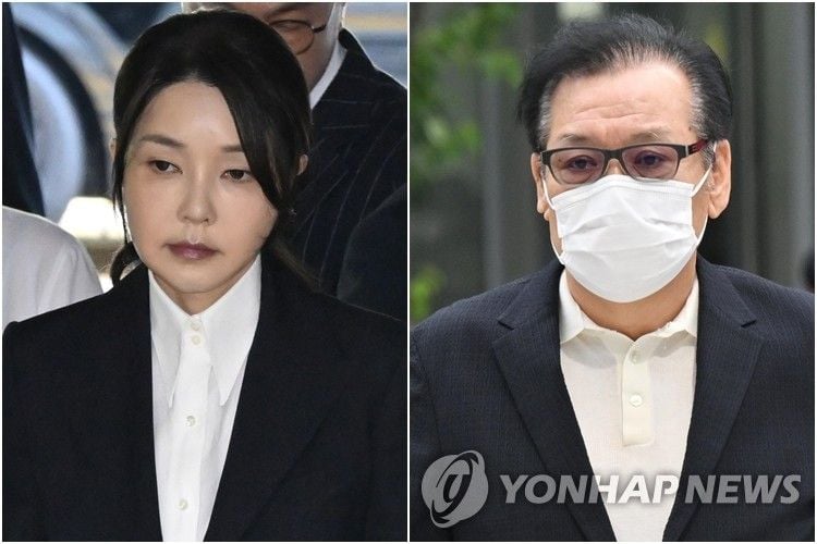사진: 김건희 씨(왼쪽)와 건진법사 전성배 씨. 2025.8.12 / 연합뉴스