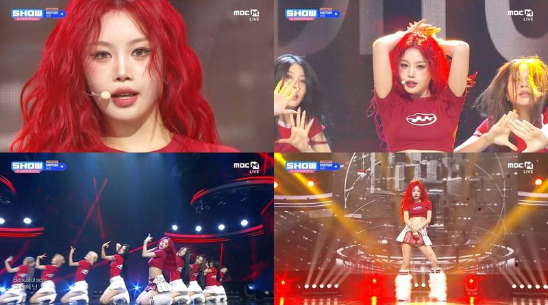 “강렬한 색으로 무대 장악”…수진, ‘쇼! 챔피언’ 퍼포먼스→첫 싱글 ‘BADITUDE’ 컴백 / MBC M