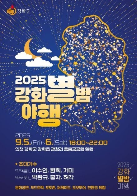 별빛 퍼레이드부터 먹거리 장터까지…‘강화 별밤 야행 축제’ 인천 강화군에서 열린다