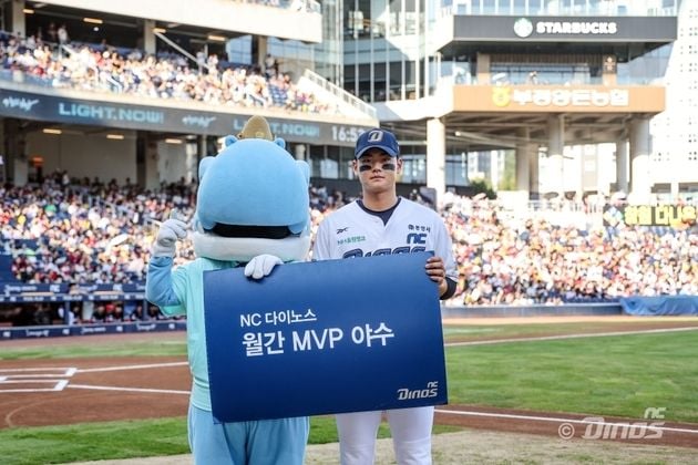 “11경기 연속 안타·2승 합작”…NC, 김주원·김진호 8월 MVP 선정 / 연합뉴스