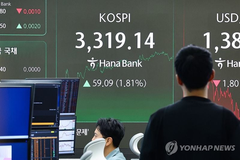 코스피 장중·종가 모두 사상 최고치 경신…3,314.53 마감