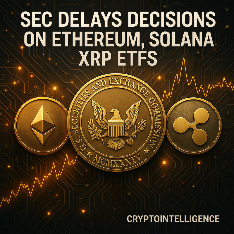 SEC, 이더리움·솔라나·리플 XRP ETF 결정 또다시 연기