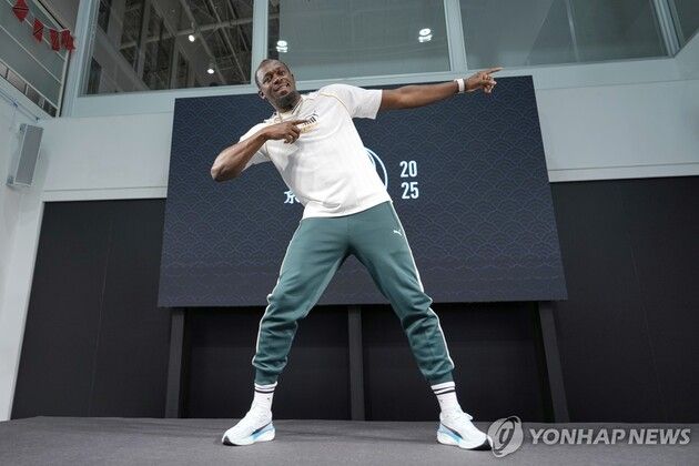 “세계기록 견고함 강조”…우사인 볼트, 후계 경쟁 속 자신감 / 연합뉴스