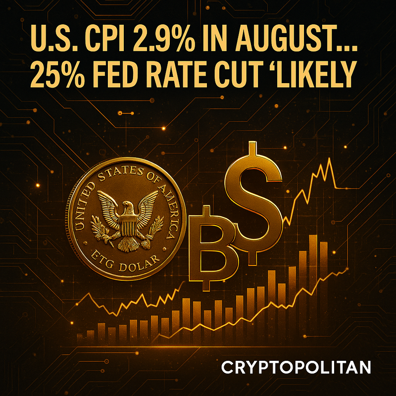 미국 8월 CPI 2.9%…연준 0.25% 인하 ‘유력’