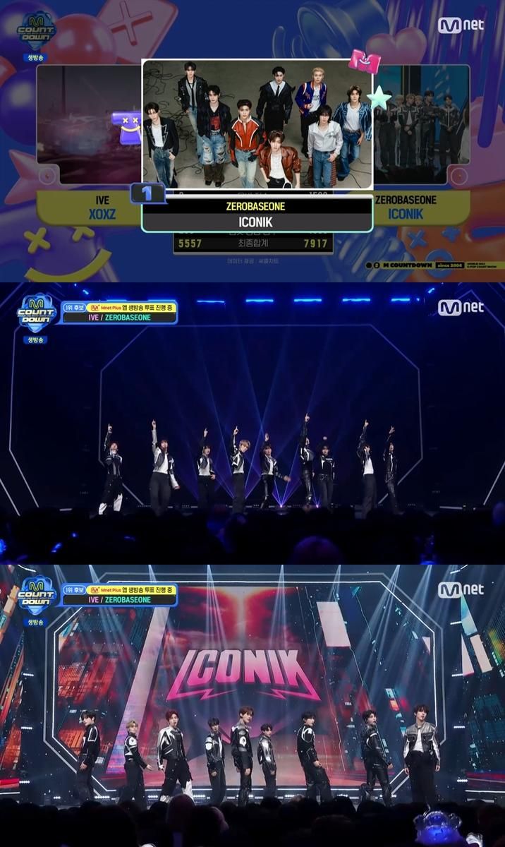 “제로베이스원, ‘ICONIK’ 3관왕”…파워풀 칼군무→글로벌 밀리언셀러로 질주 / 엠카운트다운