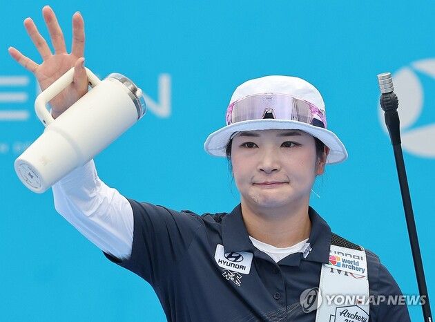 “7-3 승리로 금메달”…강채영, 세계양궁선수권 여자 개인전 정상 / 연합뉴스
