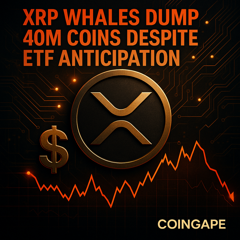 리플 XRP 고래 매도, ETF 기대에도 하방 압력 지속