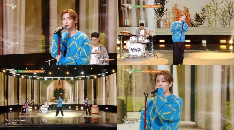 “감성 퍼포먼스에 물들다”…준희, ‘뮤직뱅크’서 ‘엄브렐라’로 솔로 존재감 각인 / KBS2