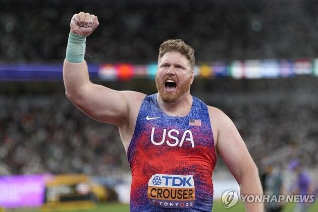 “22ｍ34 금자탑”…크라우저, 세계선수권 포환던지기 3연패 / 연합뉴스