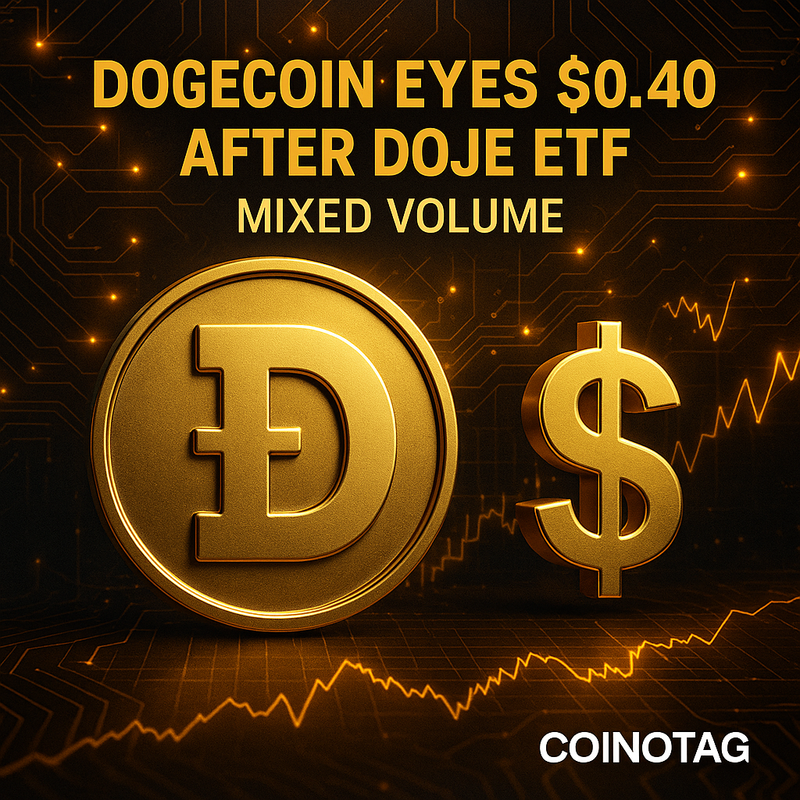 도지코인, DOJE ETF 출시에 0.40달러 저항 주목