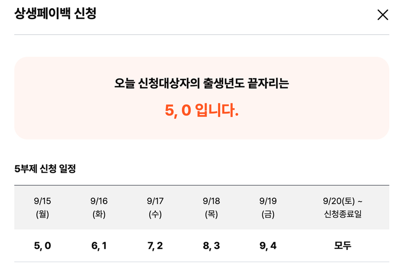 상생페이백 홈페이지