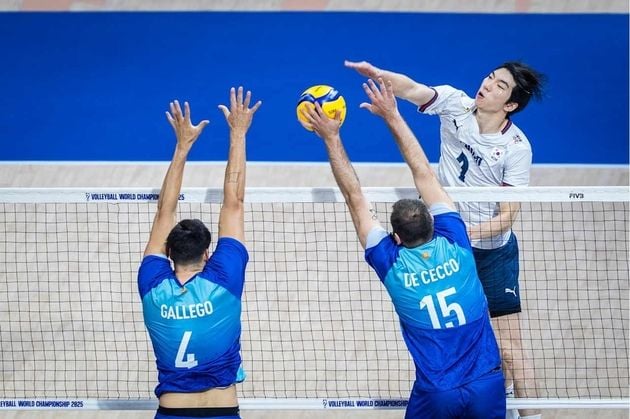“32점 합작 분전”…한국, 아르헨티나에 1-3 패로 세계선수권 2연패 / 연합뉴스