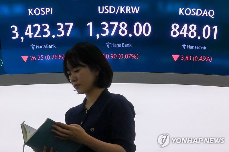 코스피 0.76% 하락…美 FOMC 경계감에 3,420선 출발
