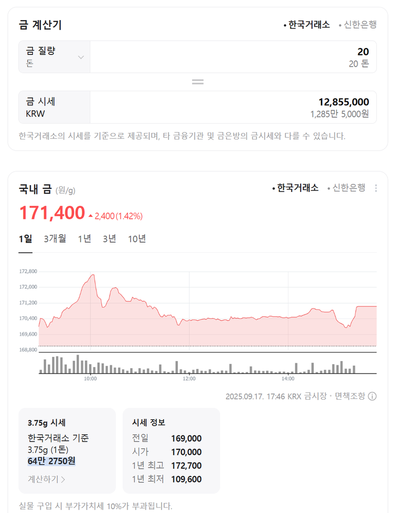 네이버 금시세
