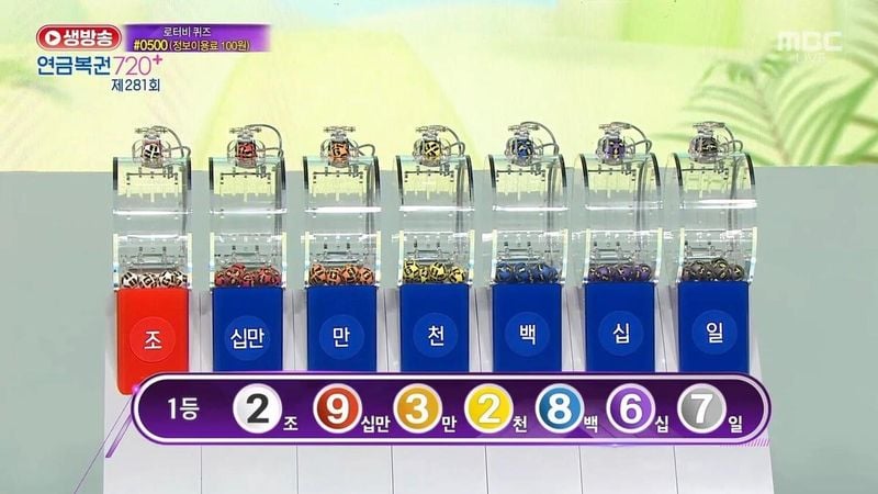연금복권 720 281회 당첨결과