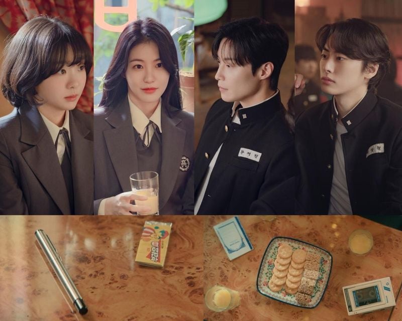 “교복 속, 설렘의 신호”…김다미·신예은·허남준, ‘백번의 추억’ 음악다방 미팅→운명 재회 시작 / SLL