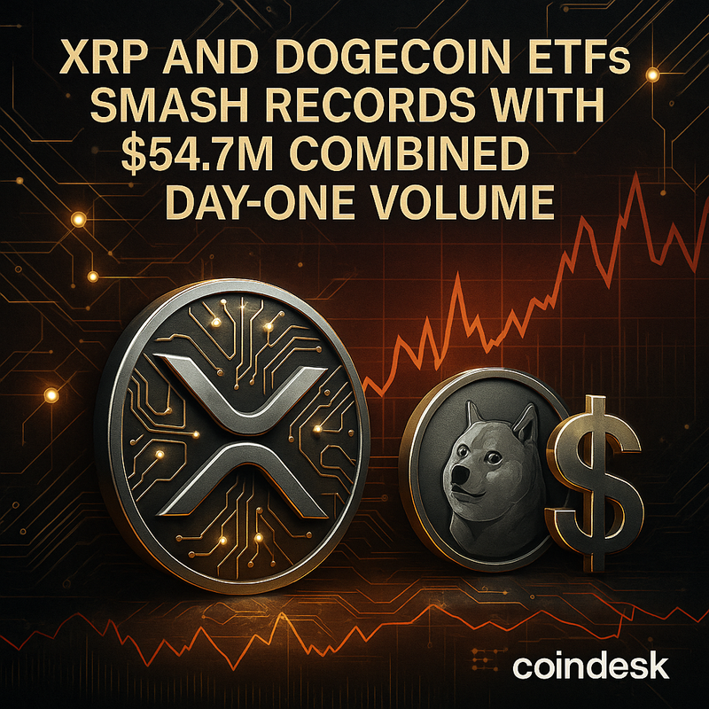 리플 XRP·도지코인 ETF, 첫 거래일 5천470만달러 거래량 기록