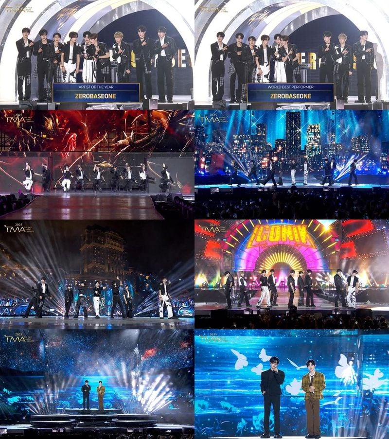 “제로베이스원 2관왕 신화”…‘2025 TMA’서 글로벌 톱티어 위상 입증→퍼포먼스·차트 압도 / '2025 TMA' 갈무리
