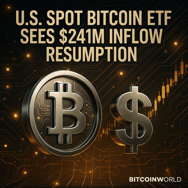 미국 비트코인 현물 ETF, 2억4천1백만 달러 자금 유입 재개