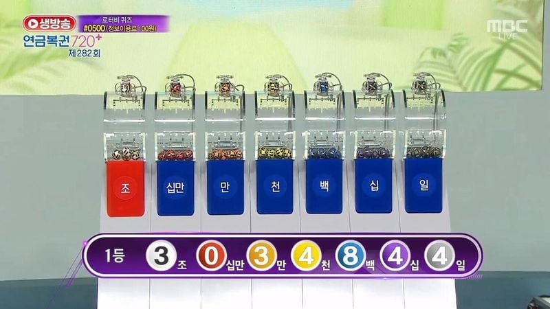 연금복권 720 282회 당첨결과