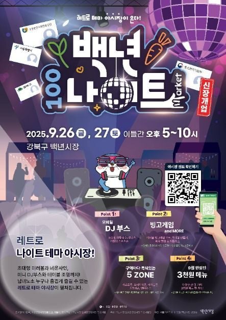 미러볼 춤사위부터 시장 먹거리까지…‘백년시장 백년나이트 축제’ 서울 강북구에서 열린다