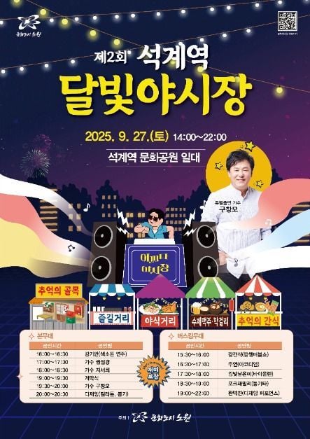 맛집 거리와 추억 버스킹까지…‘석계역 달빛야시장 축제’ 서울 노원구에서 열린다