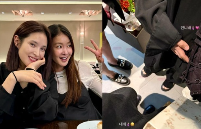 이시영 거미와 맞닿은 미소…둘째 D라인 우정샷→따스한 설렘 번진 하루