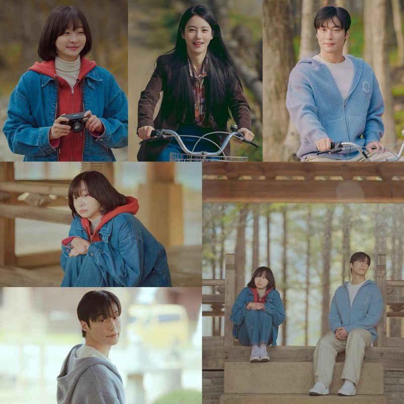 “엇갈림 끝 고백은 누구 몫일까”…김다미·신예은·허남준, ‘백번의 추억’ 자전거 나들이→푸른 우정 앞 기대감 / SLL