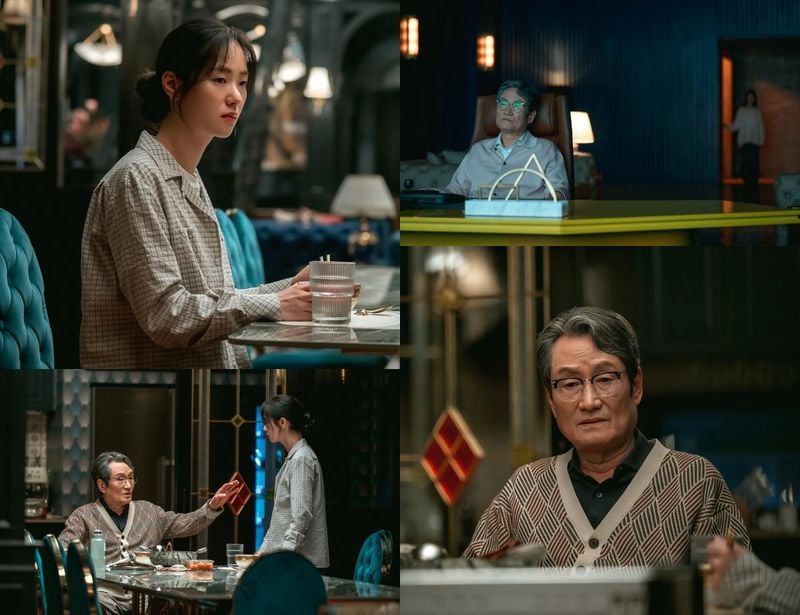 “전여빈·문성근, 은밀한 식사 속 긴장감”…‘착한 여자 부세미’ 첫 회 독대→비밀의 시작 / KT스튜디오지니