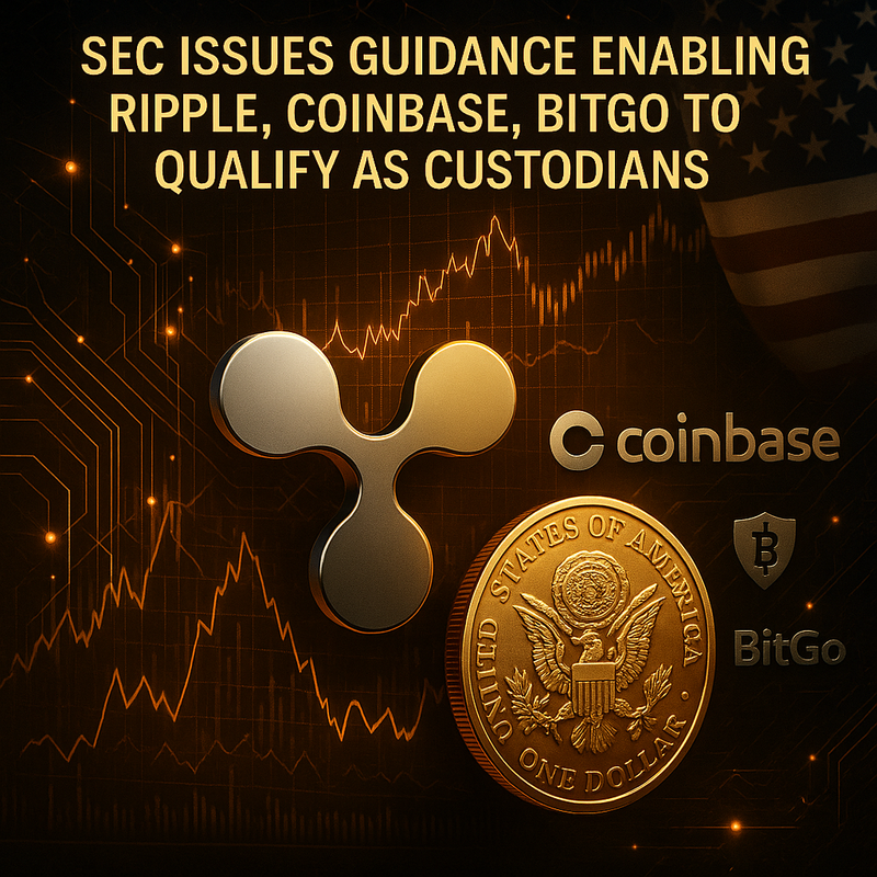 SEC, 리플 XRP·코인베이스·비트고 암호화폐 수탁 허용 지침 발표