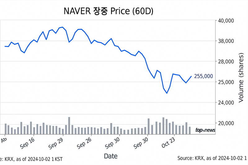 [분석] 네이버(NAVER) 0.20%↑, 255,000원…박스권 속 AI·플랫폼 모멘텀 점검