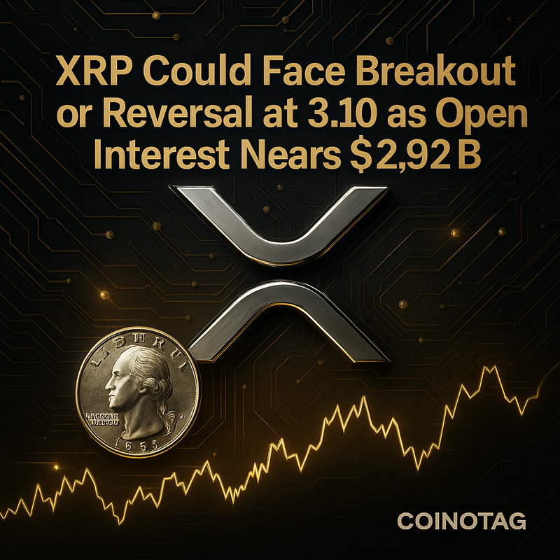 리플 XRP, 3.10달러 저항 분기점…돌파·반전 전망