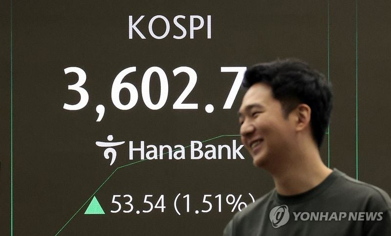 코스피 장중 첫 3,600 돌파…‘삼성전자·SK하이닉스’ 강세, 원·달러 환율 1,423원 급등