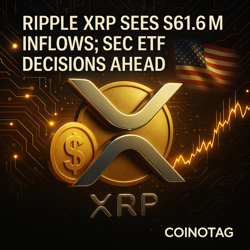 리플 XRP, 기관 유입 6,160만달러…SEC ETF 전망