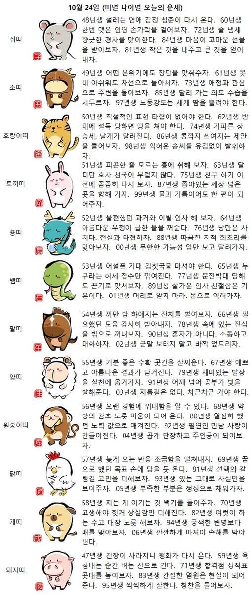86년생 콩깍지 씌여지는 제안을 들어보자(띠별 나이별 오늘의 운세)