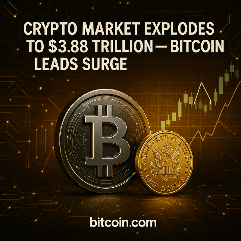 비트코인 주도, 암호화폐 시장 3.88조 달러 돌파…숏 포지션 붕괴