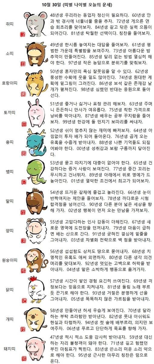 04년생 말은 소박하게 행동으로 옮겨가자.(띠별 나이별 오늘의 운세)
