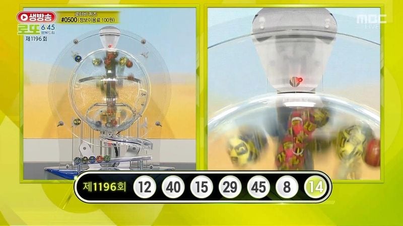 제1196회 로또당첨번호